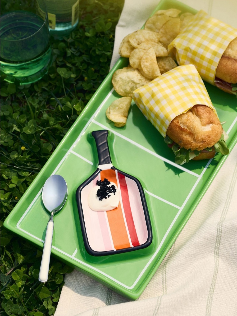 Anthropologie Tennis Court Chip & Dip
Serving Platter